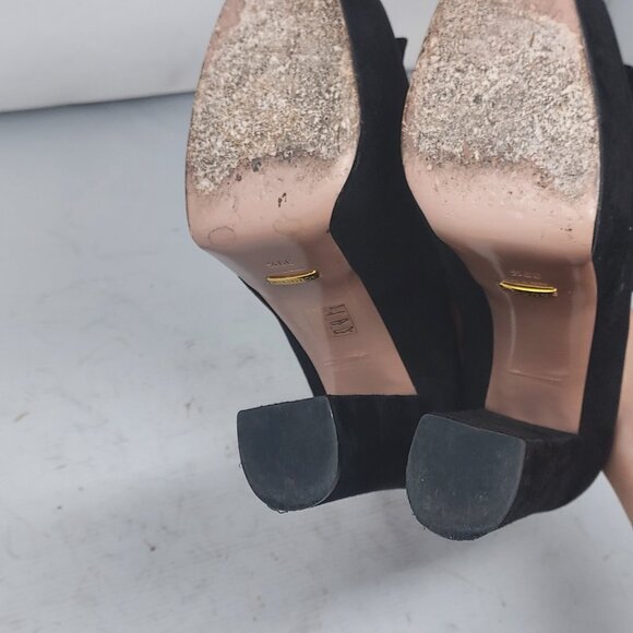 Gucci Marmont Horsebit Suede Platform Heel Pump Shoe - Picture 2 of 11